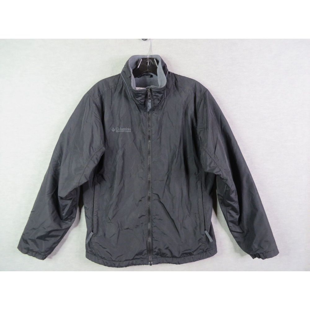 Columbia Womens Coat Medium Black Long Sleeve Mock Neck Full‎ Zip Hiking Outdoor